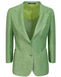 Tagliatore - Glitter-Detail Single-Breasted Blazer - Lyst