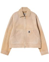 Carhartt - Arcan Logo-Patch Zip-Up Cotton Jacket - Lyst