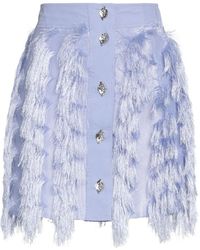 Ganni - Solid Color Tassel Straight Midi Skirt - Lyst