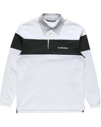 Acne Studios - Striped Polo Sweatshirt - Lyst
