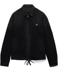 Prada - Padded Denim Blouson Jacket - Lyst