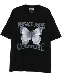 Versace Jeans Couture - Couture Short Sleeve Butterfly-Print T-Shirt - Lyst
