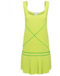 Bottega Veneta - Logo Embroidered Sleeveless Tennis Dress - Lyst
