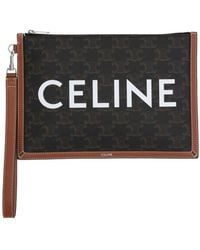 Celine - Small Flat Pouch With Strap - Lyst