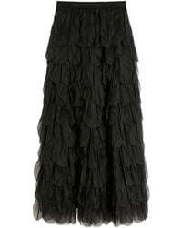 Max Mara - Romana Tiered Ruffled Maxi Skirt - Lyst