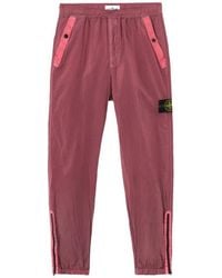 Stone Island - Regular-Fit Joggers With Zipped Cuffs And Elastic Waist - Lyst
