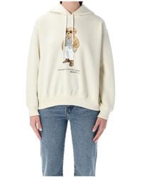 Polo Ralph Lauren - Polo Bear Printed Drawstring Hoodie - Lyst