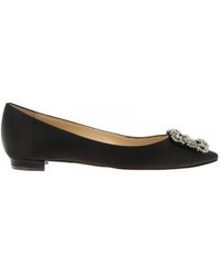 Manolo Blahnik - Hangisi Buckle-Detail Ballerina Shoes - Lyst