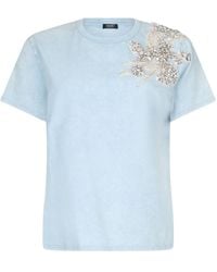 Liu Jo - Embellished Crewnewck T-Shirt - Lyst