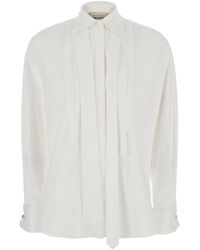 Semicouture - Semi Couture Gracie Pleated Front Shirt - Lyst