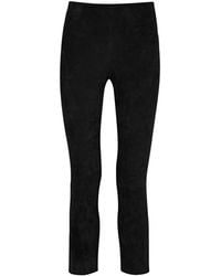 Vince - Split-Cuff Suede Trousers - Lyst