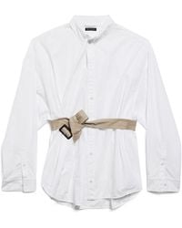 Balenciaga - Long-Sleeved Belt Shirt - Lyst