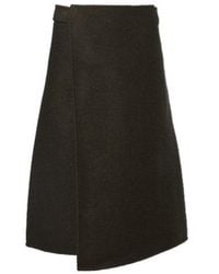 Proenza Schouler - Bodhi Wool-Blend Boucle Twill Wrap Skirt - Lyst