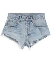 Balenciaga - Raw Hem Denim Shorts - Lyst