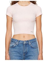 Sporty & Rich - Signature Ribbed Logo-Patch T-Shirt - Lyst