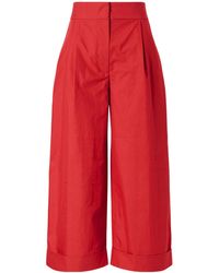 Proenza Schouler - Talla Cotton-Blend Wide-Leg Pants - Lyst
