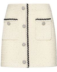 Self-Portrait - Braided-Trim Knitted Skirt - Lyst