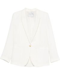 forte_forte - Notched-Lapel Single-Button Jacket - Lyst