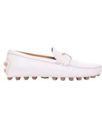 Tod's - Logo-Plaque Slip-On Loafers - Lyst