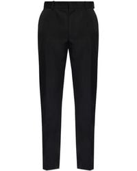 McQueen - Wool Pleat-Front Trousers - Lyst