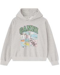 Ganni - Bear Comic Graphic Hoodie - Lyst
