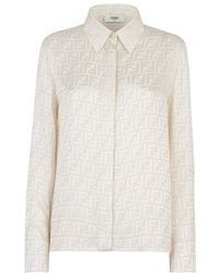 Fendi - Ff Motif Long-Sleeved Shirt - Lyst