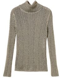 Twinset - Chevron High Neck Knitted Sweater - Lyst