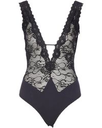 Aniye By - Lace V-Neck Bodysuit - Lyst