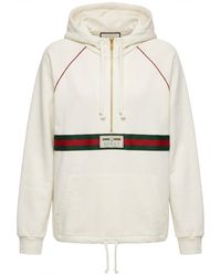 Gucci - Sweatshirt With Web And Label - Lyst