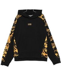 Versace Jeans Couture - Baroque-Print Panelled Hoodie - Lyst