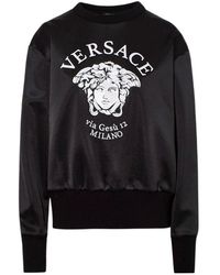 Versace - Embroidered Medusa Logo Sweatshirt - Lyst