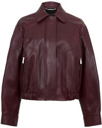 Versace - Zip Pocket Leather Jacket - Lyst
