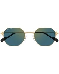 Cartier - Hexagonal Frame Sunglasses - Lyst