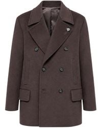 Lardini - Double-Breasted Coat - Lyst