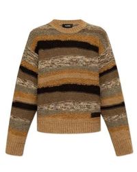 DSquared² - Striped Pattern Knitted Jumper - Lyst