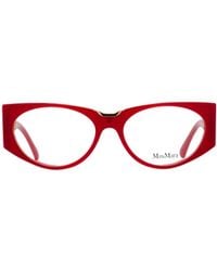 Max Mara - Oval Frame Glasses - Lyst