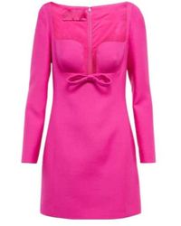 Valentino - Wool And Silk Crêpe Minidress - Lyst