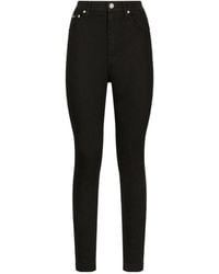 Dolce & Gabbana - High Rise Skinny Jeans - Lyst