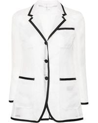 Thom Browne - Semi-Sheer Organza Blazer - Lyst