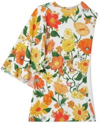Stella McCartney - Floral Printed One-Sleeved Top - Lyst