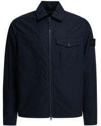 Stone Island - Logo Patch Zipped Jacket - Lyst