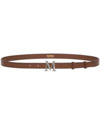 Max Mara - Logo Plaque Buckle Belt - Lyst