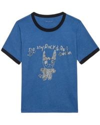 Zadig & Voltaire - Crystal-Embellished T-Shirt - Lyst
