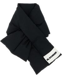 Jil Sander - Logo-Patch Down Scarf - Lyst