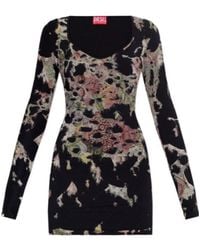 DIESEL - Pattern Mini Dress - Lyst