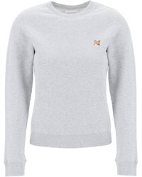 Maison Kitsuné - Maison Kitsuné Fox Head Patch Crewneck Sweatshirt - Lyst