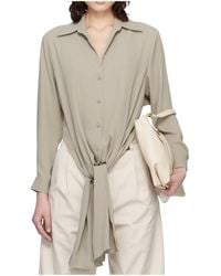 MM6 by Maison Margiela - Knot Detail Shirt - Lyst