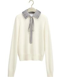 Dior - Sweater With Embroidered Collar - Lyst