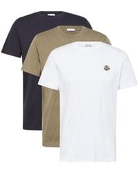 Moncler - 3 Packs Logo Patch Crewneck T-Shirt - Lyst