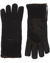 ZEGNA - Oasi Logo Embroidered Knit Gloves - Lyst